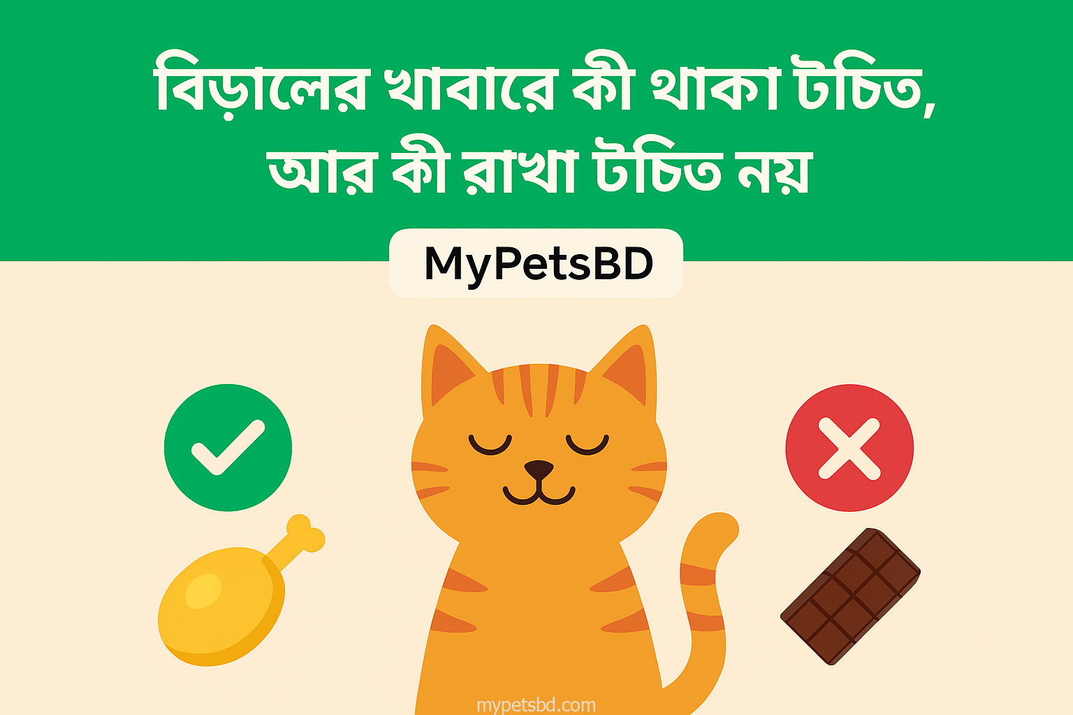 বিড়ালের খাবারে কী থাকা উচিত, আর কী রাখা উচিত নয় | MyPetsBD