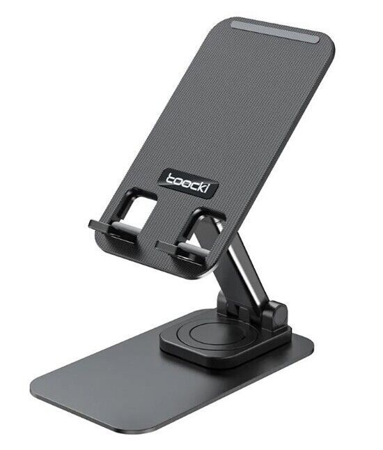Black Adjustable Universal Desktop Cell Phone Stand Folding Phone Holder