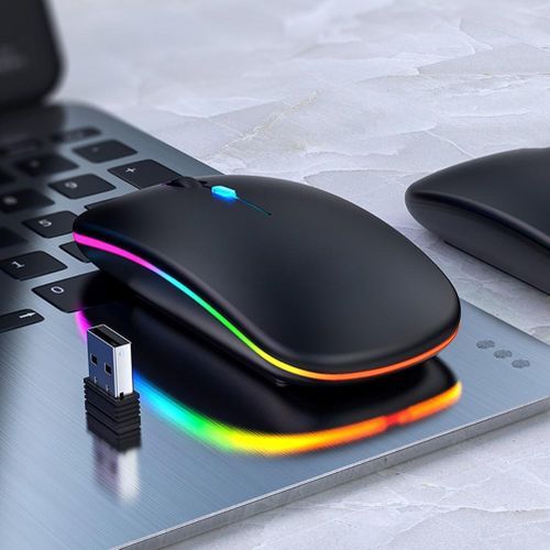 2.4G Portable LED Wireless Mouse Slim Silent Mouse