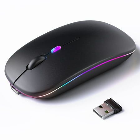 2.4G Portable LED Wireless Mouse Slim Silent Mouse